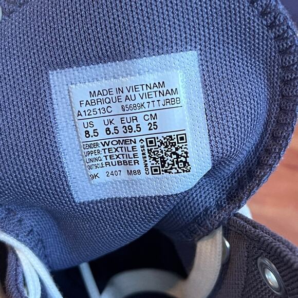 NEW Womens Size 8.5 Converse Chuck Taylor All Star Lift Pearls Studs High Shoe - Picture 11 of 12